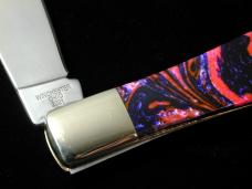 Battle Axe Brand 2021 Volcano Acrylic 1st Year Hunter Knife #2 of 6 Cooper Cutlery 7100P USA Made