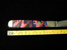 Battle Axe Brand 2021 Volcano Acrylic 1st Year Hunter Knife #2 of 6 Cooper Cutlery 7100P USA Made