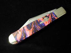 Battle Axe Brand 2021 Volcano Acrylic 1st Year Hunter Knife #2 of 6 Cooper Cutlery 7100P USA Made