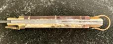 Carbon Steel Blade Mexico Bullfighter Lever Lock Switchblade Knife, Japan, Used