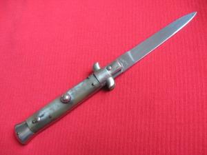 Vintage 1960's Italian Button Open Button Close Stiletto Switchblade Knife - New Old Stock