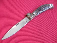 Quality Italian Unique Mechanism LEPRE Stag Knife Limited Edition 2016 MANIAGO ITALY w/Certificate