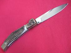 Quality Italian Unique Mechanism LEPRE Stag Knife Limited Edition 2016 MANIAGO ITALY w/Certificate