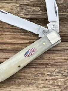 CASE XX ** 2024 SMOOTH NATURAL BONE FLAG SHIELD CS MINI TRAPPER