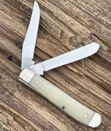 CASE XX ** 2024 SMOOTH NATURAL BONE FLAG SHIELD CS MINI TRAPPER