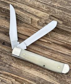 CASE XX ** 2024 SMOOTH NATURAL BONE FLAG SHIELD CS MINI TRAPPER