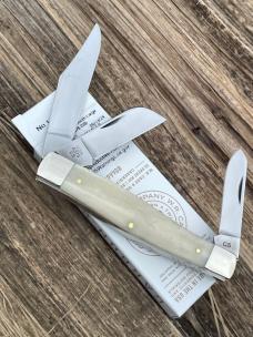 CASE XX ** 2024 SMOOTH NATURAL BONE FLAG SHIELD CS LARGE STOCKMAN