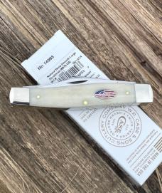 CASE XX ** 2024 SMOOTH NATURAL BONE FLAG SHIELD CS LARGE STOCKMAN