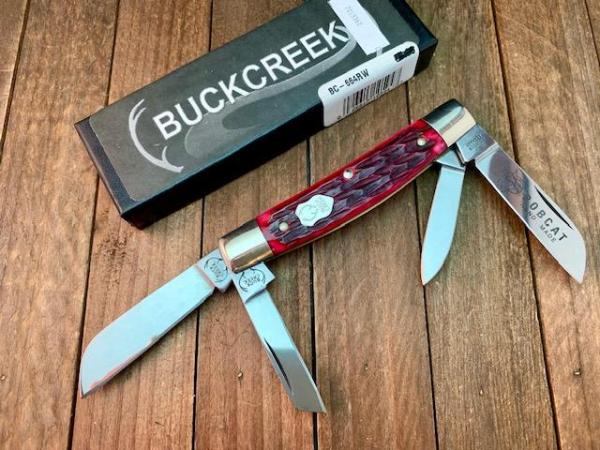 Buck Creek Bobcat Congress Made by Boker Red Pin Feather Jigged Bone Solingen Germany Buck Creek Bobcat Congress Made by Boker Red Pin Feather Jigged Bone Solingen Germany