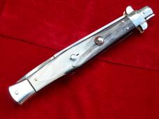  14" Renzo Pascotto Flat guard Wasp Body Picklock Brazilian Horn Bayonet Blade Stiletto Knife
