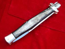  14" Renzo Pascotto Flat guard Wasp Body Picklock Brazilian Horn Bayonet Blade Stiletto Knife