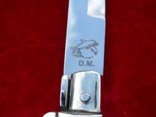  14" Renzo Pascotto Flat guard Wasp Body Picklock Brazilian Horn Bayonet Blade Stiletto Knife