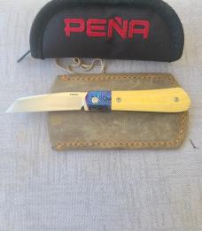 Pena Custom Raptor front Flipper..Cpm154..Timascus Bolsters and bar..titanium liners..Westinghouse 