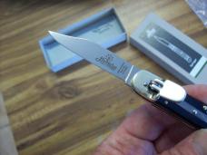 Hubertus Knife Solingen, Germany Small 08 Exotic Black Ebony Wood 5 3/4 " Open Lilyput NIB