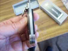 Hubertus Knife Solingen, Germany Small 08 Exotic Black Ebony Wood 5 3/4 " Open Lilyput NIB