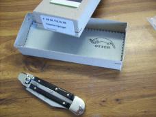 Hubertus Knife Solingen, Germany Small 08 Exotic Black Ebony Wood 5 3/4 " Open Lilyput NIB
