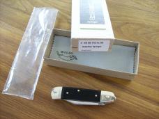 Hubertus Knife Solingen, Germany Small 08 Exotic Black Ebony Wood 5 3/4 " Open Lilyput NIB
