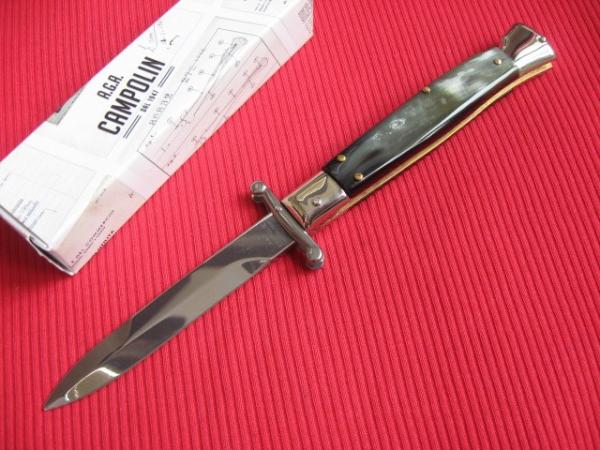 Italian Limited Edition Manual Open Swing Guard Stiletto Knife - A.G.A CAMPOLIN Italy
