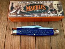 Marbles MSA Gladstone MI Stockman Deep Blue Italian Jigged Bone 2001