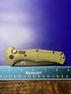 Benchmade Claymore Automatic Knife OD Green Grivory (3.6" Black) 9070BK-1