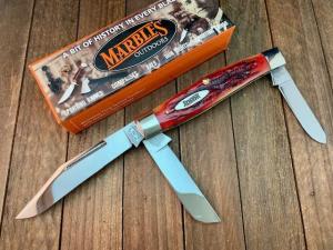 Marbles Gladstone MI Stockman Red Carved Stag Bone 2001