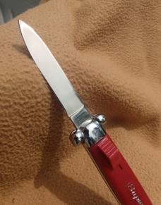 Vintage K-108 Super-Automatic OTF Red Switchblade Knife