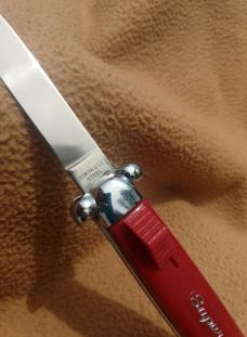 Vintage K-108 Super-Automatic OTF Red Switchblade Knife