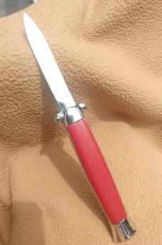 Vintage K-108 Super-Automatic OTF Red Switchblade Knife