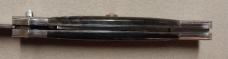 12" Picklock Switchblade with Damascus Blade and Buffalo horn handles.