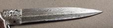 12" Picklock Switchblade with Damascus Blade and Buffalo horn handles.