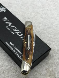 Winchester Trade Mark 1991 W15 2935 2 Blade Swell Center Stag Folder Made In USA