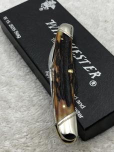 Winchester Trade Mark 1991 W15 2935 2 Blade Swell Center Stag Folder Made In USA
