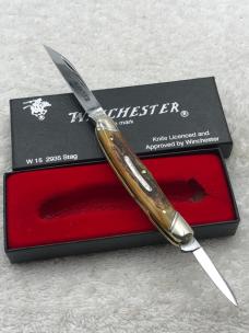 Winchester Trade Mark 1991 W15 2935 2 Blade Swell Center Stag Folder Made In USA