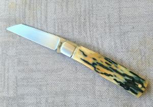 Bobby Toole Light Mammoth Ivory Native..Cpm154...3 7/8closed...integral fluted bolsters..coa & pouch