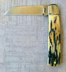 Bobby Toole Light Mammoth Ivory Native..Cpm154...3 7/8closed...integral fluted bolsters..coa & pouch