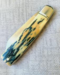 Bobby Toole Light Mammoth Ivory Native..Cpm154...3 7/8closed...integral fluted bolsters..coa & pouch