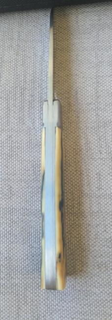 Bobby Toole Light Mammoth Ivory Native..Cpm154...3 7/8closed...integral fluted bolsters..coa & pouch