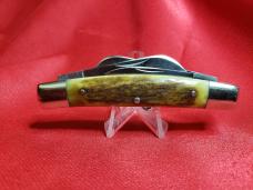First Production Run Seki Japan Made Stag 4 Blade Congress Knife for Coleman. Excellent Used Cond..
