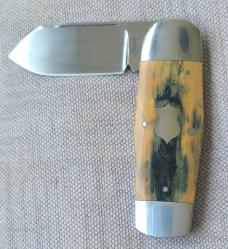 Bobby Toole Bark Mammoth Elephant Toe..Cpm154...3 5/8 closed...integral caps&bolsters..coa & pouch
