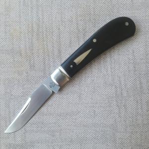 Pablo Castellani Trap..14C28N stainless steel..Vintage Rag Micarta scales...3 5/8" cld...coa.pouch