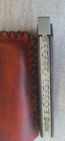 Vincenzo Balistreri Little Bad Boy Shadow Taillock..Brass shield..Canvas Micarta...Rwl34..coa/pouch 