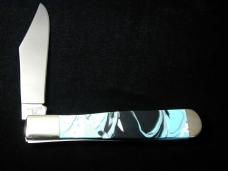 Battle Axe Brand 2021 Artic Acrylic 1st Year Hunter Knife #2 of 6 Cooper Cutlery 7100P USA Made