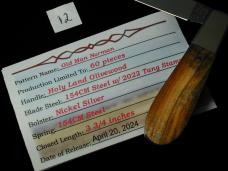 Tuna Valley Cutlery Bethlehem Holy Land Olivewood Barlow Knife Super Rare 1 of 60 COA USA Made