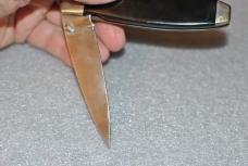 FLT-1 Seki Japan Folder Black Micarta Liner Lock 1980's Mint Nickel Bolsters Black Jack Product 