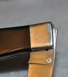 FLT-1 Seki Japan Folder Black Micarta Liner Lock 1980's Mint Nickel Bolsters Black Jack Product 