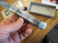 Hubertus Knife Solingen, Germany Large Size 11 Brazilian Horn Beauty UNUSED Box Papers NIB