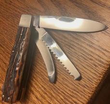 SUPER HENKLES TWIN MEN GERMANY STAG HANDLES LOCKBACK**OFFERS TAKEN NOW****