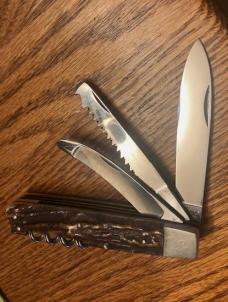 SUPER HENKLES TWIN MEN GERMANY STAG HANDLES LOCKBACK**OFFERS TAKEN NOW****