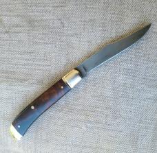 Bobby Toole Ironwood Slimline Trapper..A2..Fluted bolsters&caps...3.75" closed..New...pouch and coa.