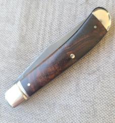 Bobby Toole Ironwood Slimline Trapper..A2..Fluted bolsters&caps...3.75" closed..New...pouch and coa.